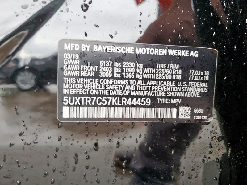 2019 BMW X3 SDRIVE3 5UXTR7C57KLR44459