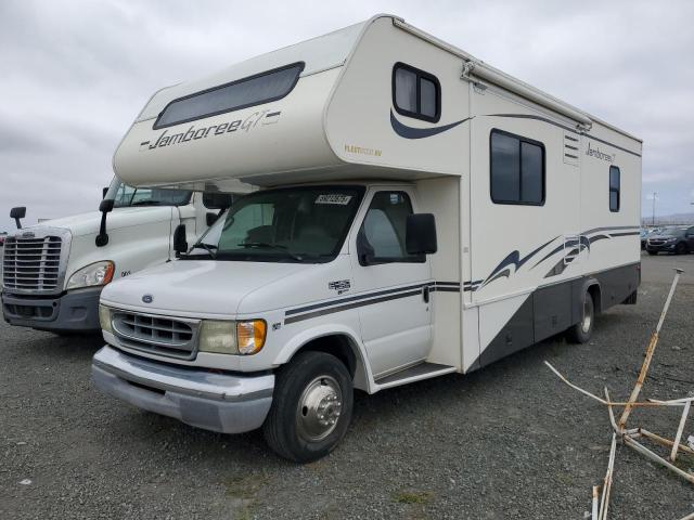 FORD ECONOLINE 2002 white cutaway gas 1FDXE45S12HB21931 photo #3