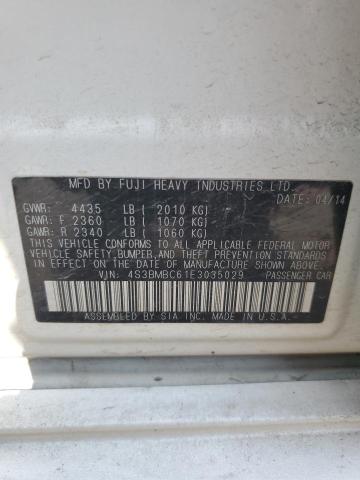 2014 SUBARU LEGACY 2.5 - 4S3BMBC61E3035029