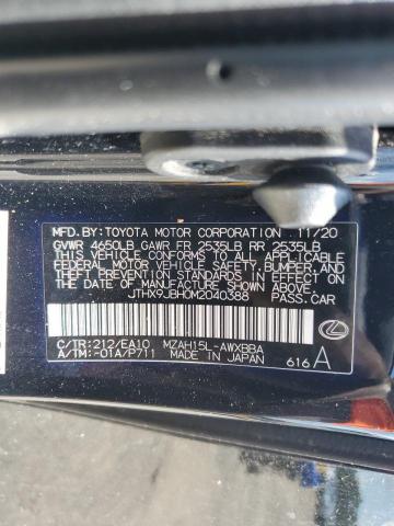 2021 LEXUS UX 250H JTHX9JBH0M2040388