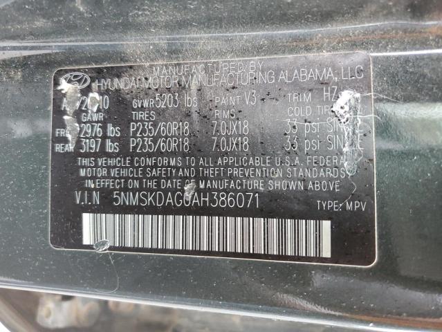 2010 HYUNDAI SANTA FE L - 5NMSKDAG0AH386071