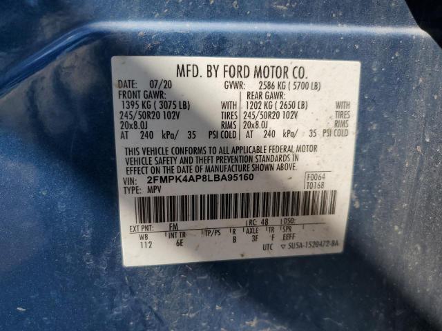 2020 FORD EDGE ST 2FMPK4AP8LBA95160