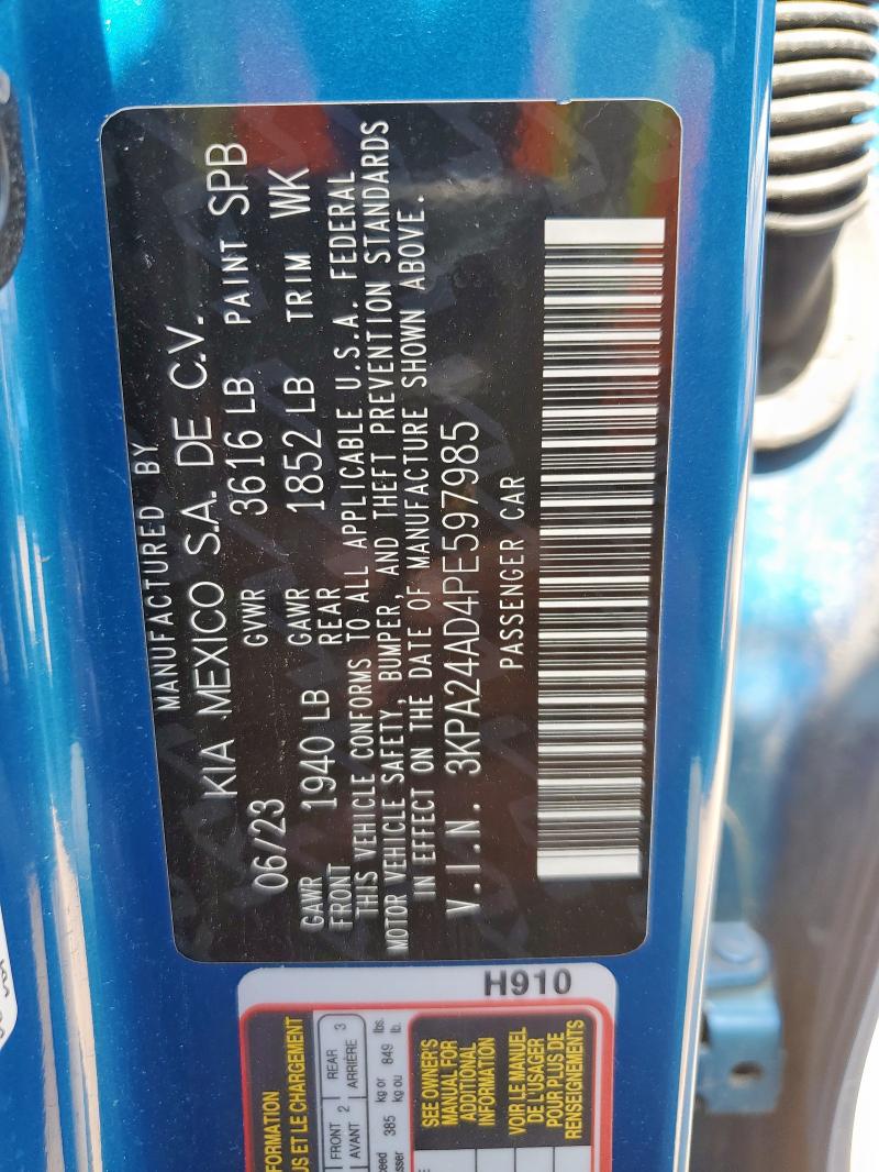 2023 KIA RIO LX 3KPA24AD4PE597985