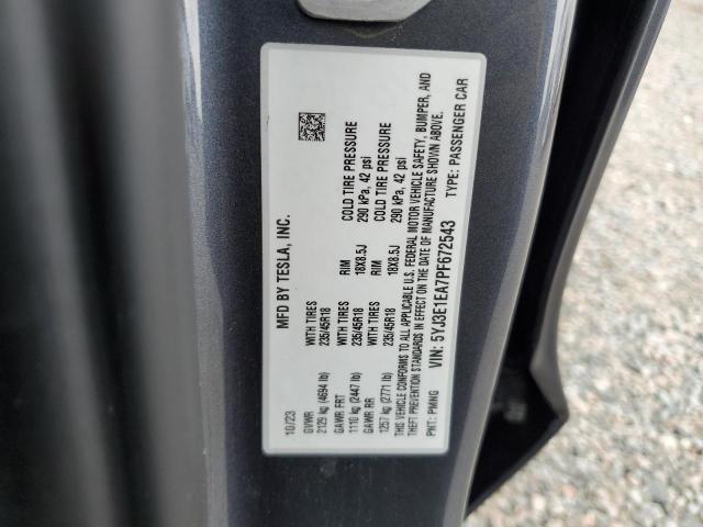 2023 TESLA MODEL 3 - 5YJ3E1EA7PF672543