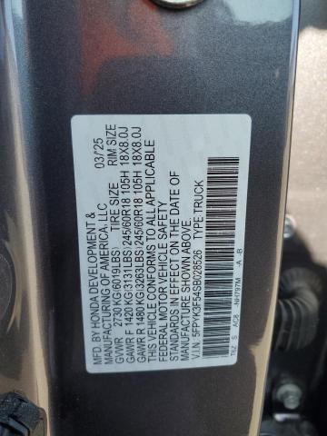 2025 HONDA RIDGELINE - 5FPYK3F54SB028526