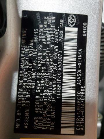 4t4bf1fkxfr508873 - 2015 Toyota Camry Le - #60468155
