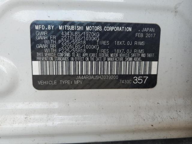 2017 MITSUBISHI OUTLANDER - JA4AR3AU5HZ039200