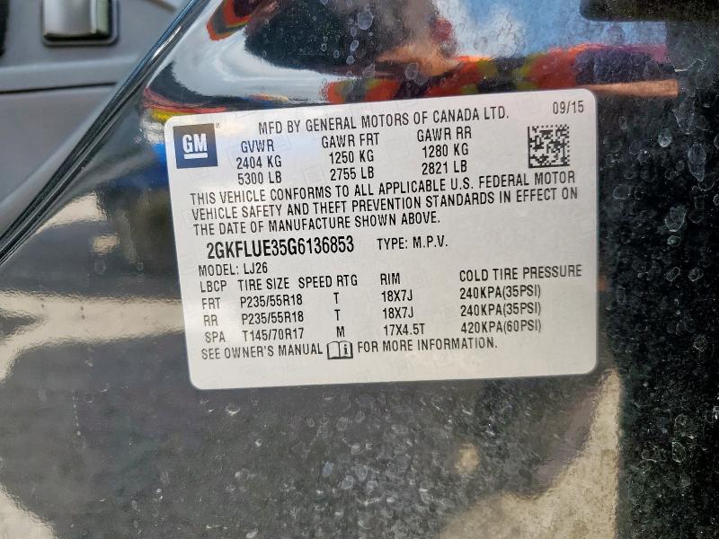 2016 GMC TERRAIN SL - 2GKFLUE35G6136853