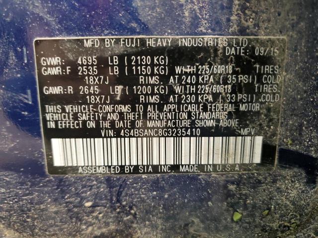 2016 SUBARU OUTBACK 2. 4S4BSANC8G3235410