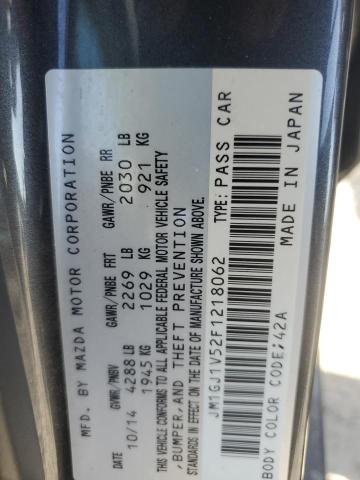 2015 MAZDA 6 TOURING - JM1GJ1V52F1218062