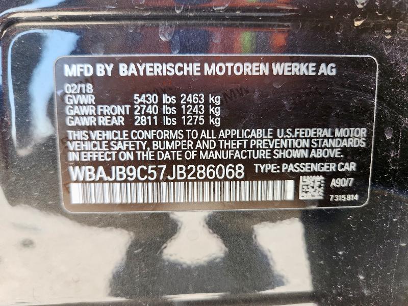 2018 BMW M550XI WBAJB9C57JB286068