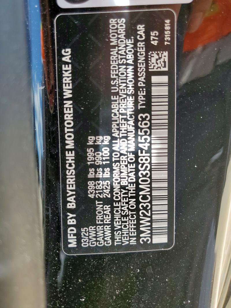 2025 BMW 230I 3MW23CM03S8F45563