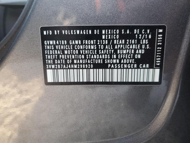 2017 VOLKSWAGEN JETTA S - 3VW2B7AJ4HM298920