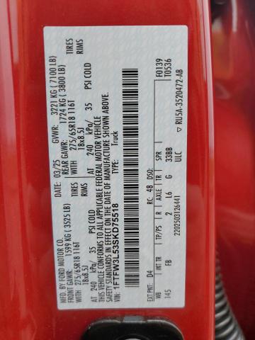 2025 FORD F150 XLT 1FTFW3L53SKD75518