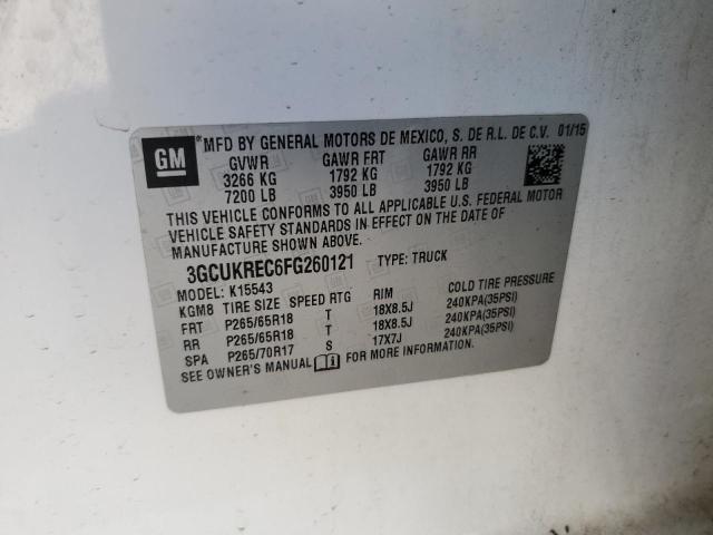 2015 CHEVROLET SILVERADO - 3GCUKREC6FG260121