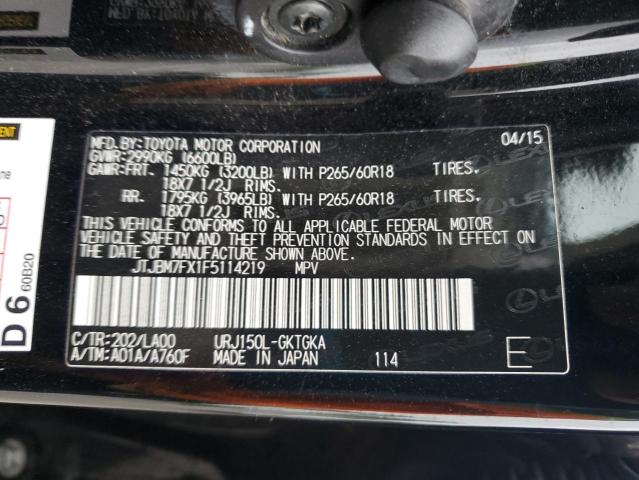 2015 LEXUS GX 460 JTJBM7FX1F5114219