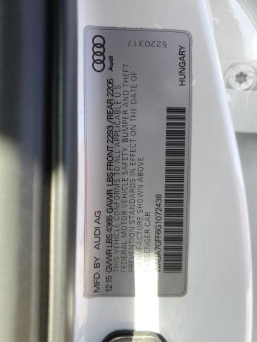 2016 AUDI A3 PREMIUM WAUA7GFF6G1072438