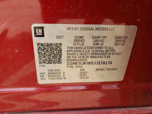2018 CHEVROLET TRAVERSE P 1GNEVJKW5JJ178178