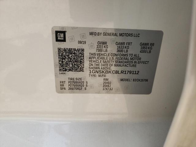 2020 CHEVROLET TAHOE K150 1GNSKBKC8LR179112