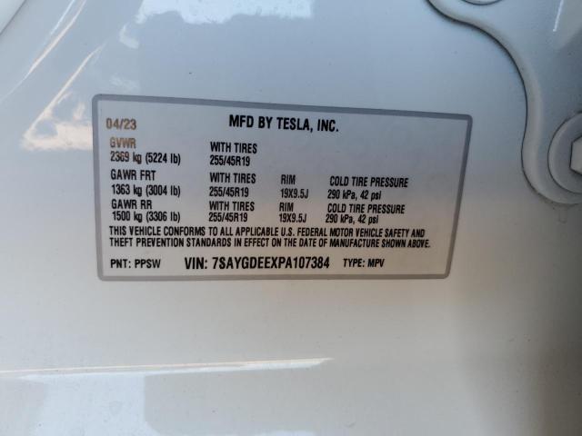 2023 TESLA MODEL Y 7SAYGDEEXPA107384