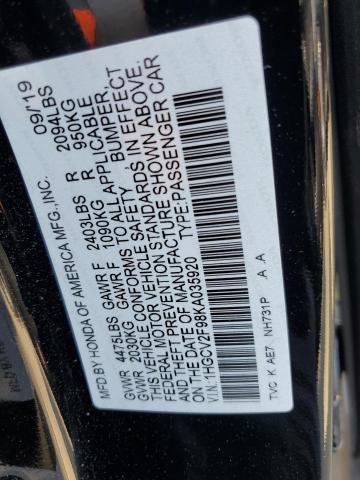 2019 HONDA ACCORD TOU - 1HGCV2F98KA035920