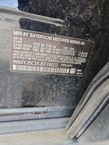 2018 BMW X2 XDRIVE2 WBXYJ5C3XJEF74022