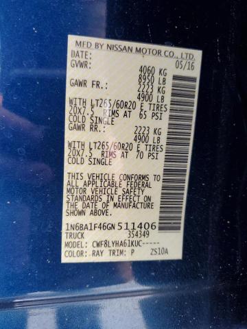 2016 NISSAN TITAN XD S 1N6BA1F46GN511406