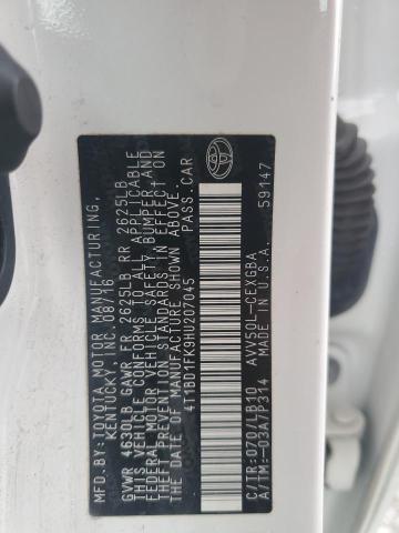 2017 TOYOTA CAMRY HYBR - 4T1BD1FK9HU207045