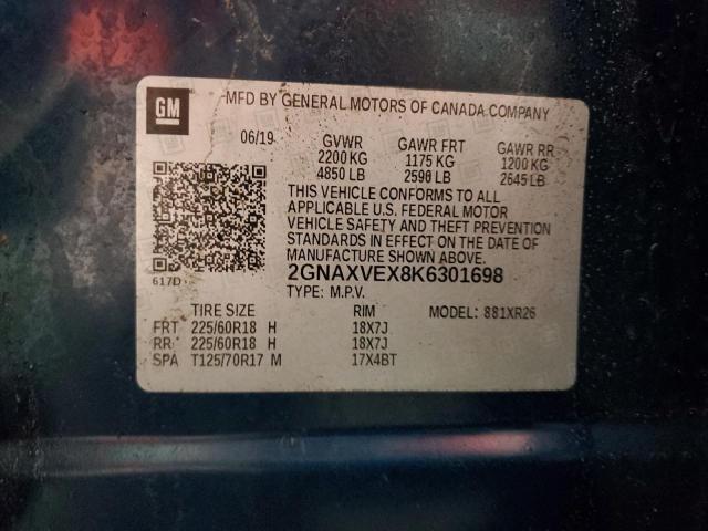 2019 CHEVROLET EQUINOX LT - 2GNAXVEX8K6301698