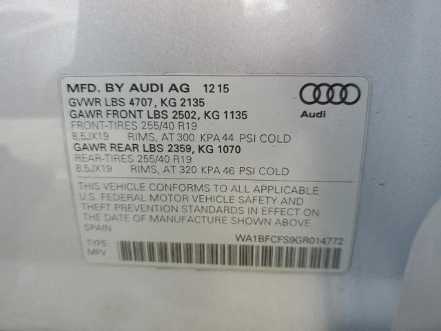 2016 AUDI Q3 PREMIUM WA1BFCFS9GR014772