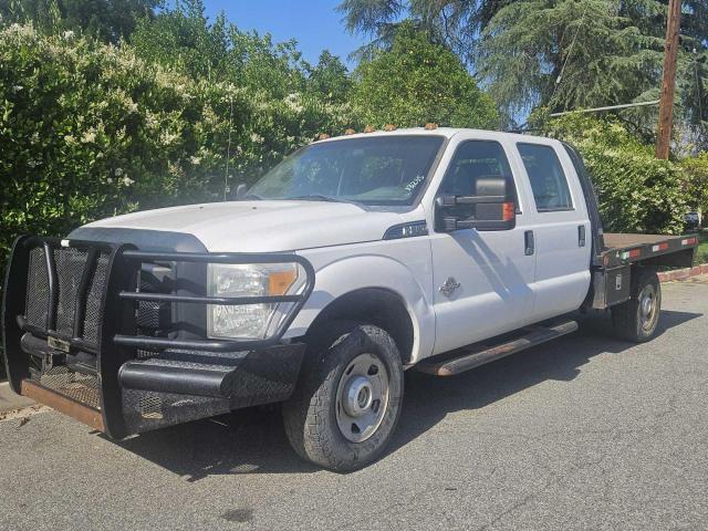 FORD F350 SUPER 2014 white crew cha diesel 1FD7W3FTXEEB36075 photo #3