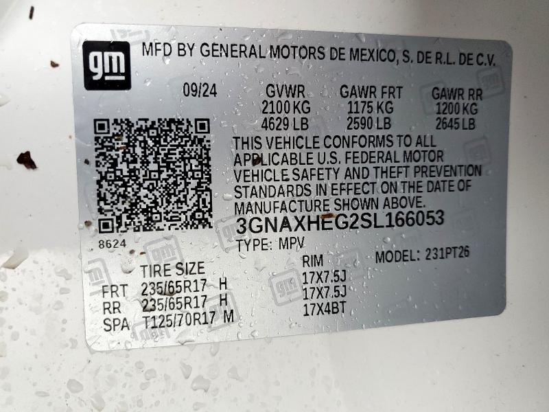 2025 CHEVROLET EQUINOX LT - 3GNAXHEG2SL166053