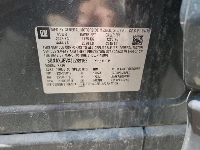 2018 CHEVROLET EQUINOX LT 3GNAXJEVXJL289152