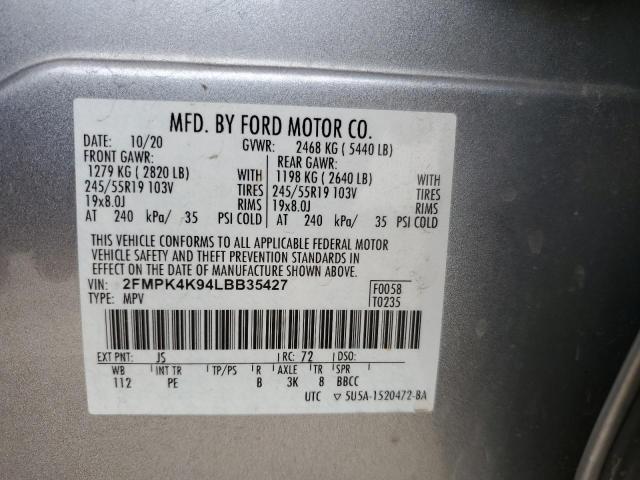 2020 FORD EDGE TITAN 2FMPK4K94LBB35427