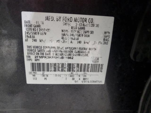 2017 FORD EDGE TITAN 2FMPK3K9XHBB11862