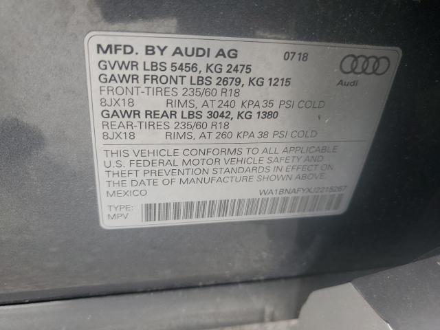 2018 AUDI Q5 PREMIUM - WA1BNAFYXJ2215267