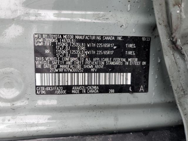 2023 TOYOTA RAV4 XLE 2T3W1RFV7PW300252