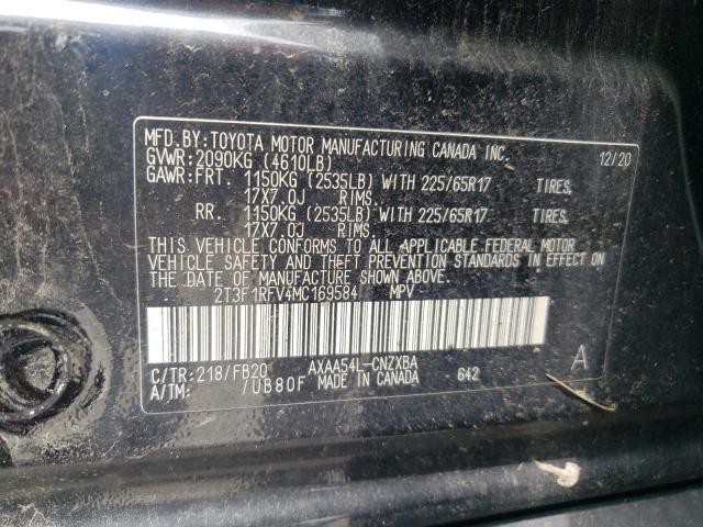 2021 TOYOTA RAV4 LE - 2T3F1RFV4MC169584