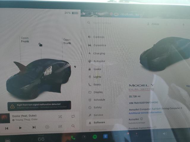 2022 TESLA MODEL Y - 7SAYGDEF5NF344292