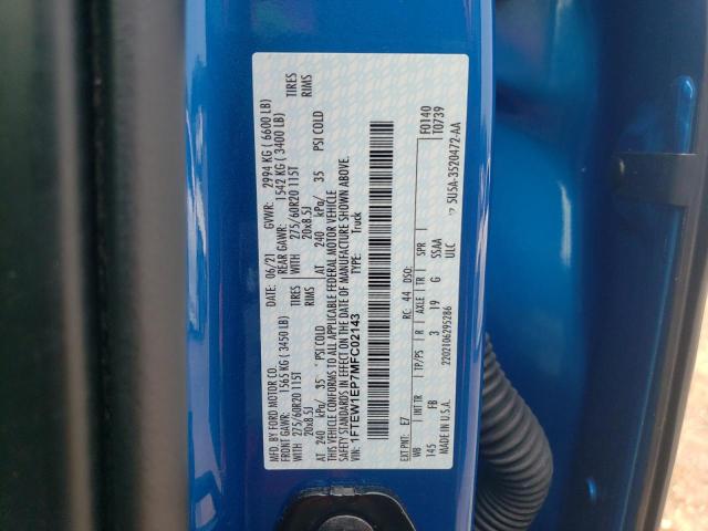 2021 FORD F150 SUPER - 1FTEW1EP7MFC02143