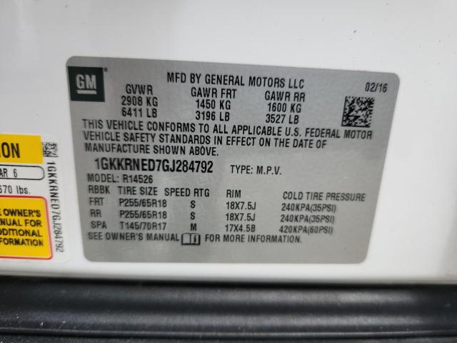 2016 GMC ACADIA SLE 1GKKRNED7GJ284792