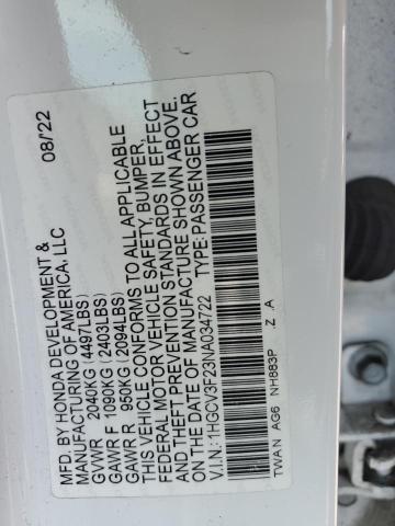 2022 HONDA ACCORD HYB - 1HGCV3F23NA034722