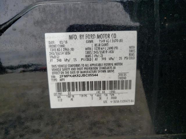 2018 FORD EDGE TITAN 2FMPK4K82JBC05544