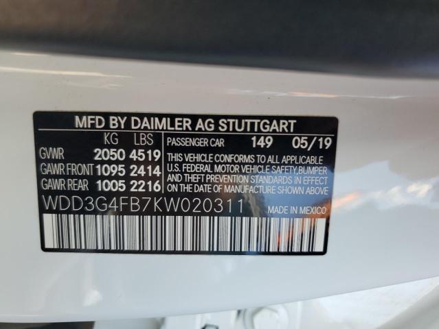2019 MERCEDES-BENZ A 220 4MAT - WDD3G4FB7KW020311