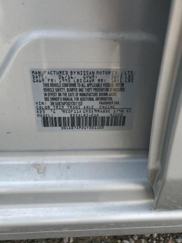 2016 NISSAN SENTRA S - 3N1AB7AP2GY301102