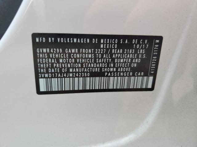 2018 VOLKSWAGEN JETTA SPOR 3VWD17AJ4JM242350