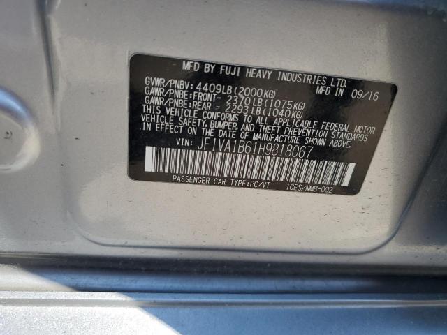 2017 SUBARU WRX JF1VA1B61H9818067