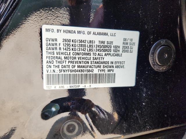 2019 HONDA 1100 5FNYF6H04KB015842