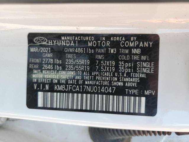 2022 HYUNDAI TUCSON SEL - KM8JFCA17NU014047