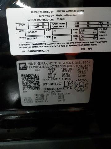 2021 CHEVROLET BLAZER RS - 3GNKBKRSXMS577594